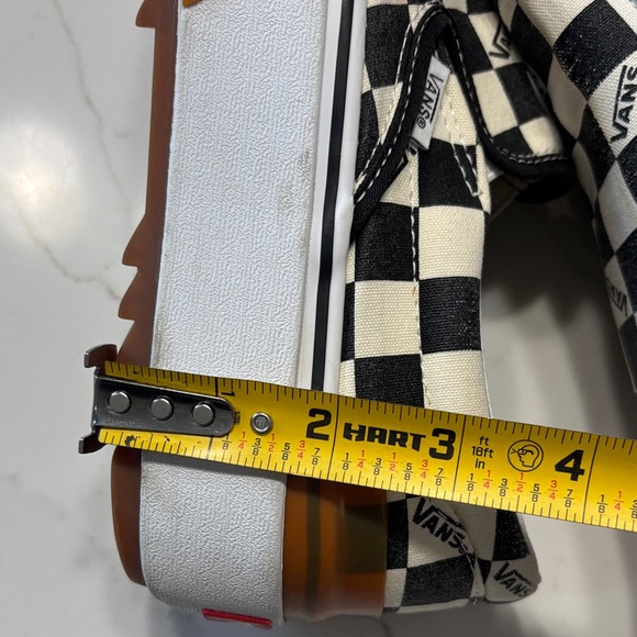 Vans Women's Checkered Slip-On Sneakers - Black, White, and Brown - Picture 11 of 15